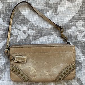Gold Coach Wristlet